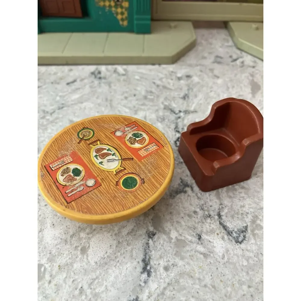 Vintage Fisher Price Play Toy Family Sesame Street House Lot Fold & Carry #938